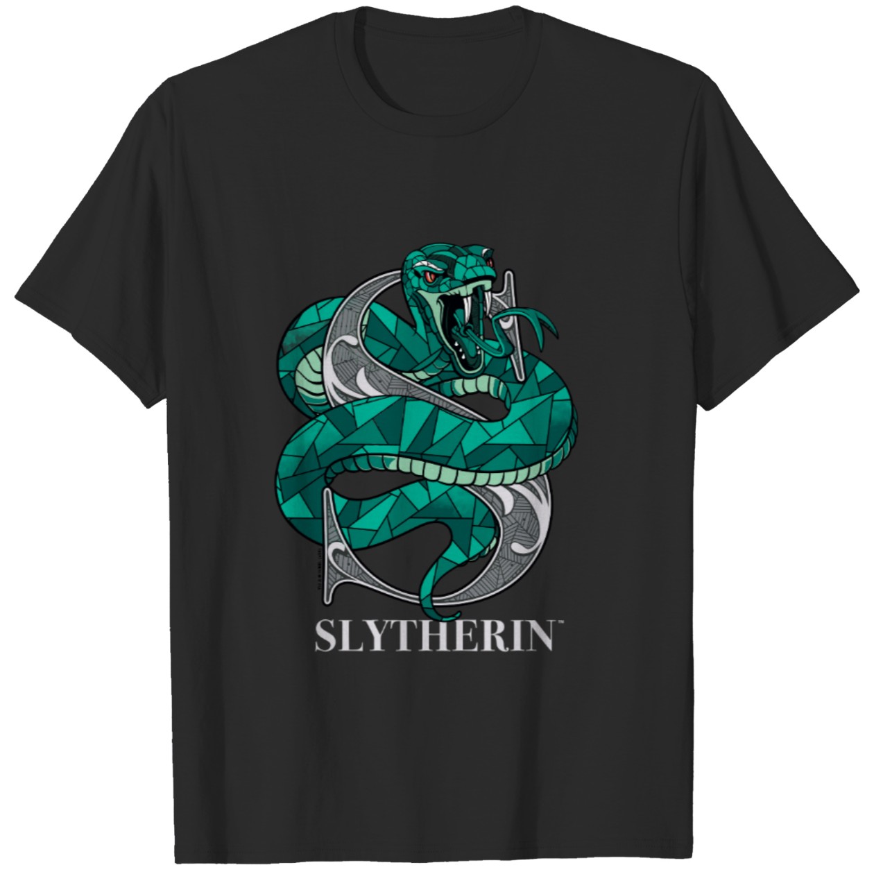 Get Noticed with Slytherin Crosshatched Emblem T-Shirt IYT