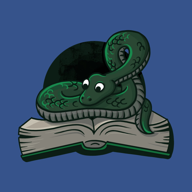 Slytherin Bookworm Snake Tee with Serpentine Style IYT