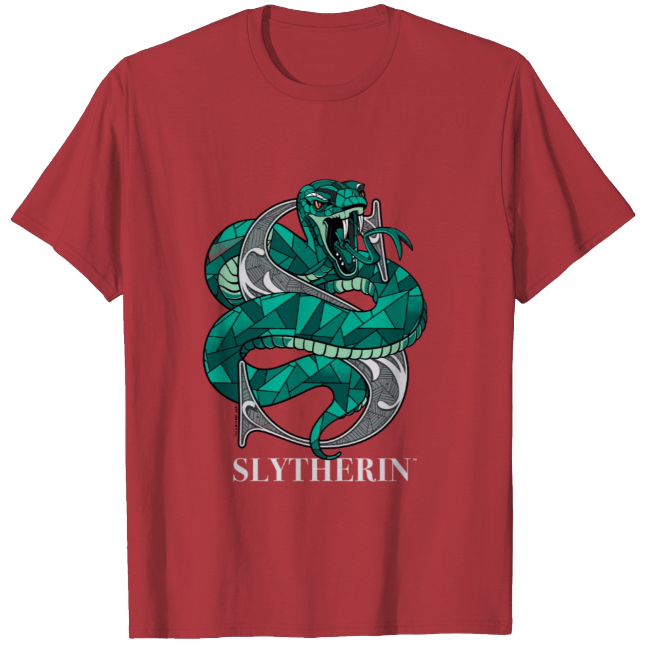 Slytherin Crosshatched Emblem Graphic Tee T-Shirt IYT