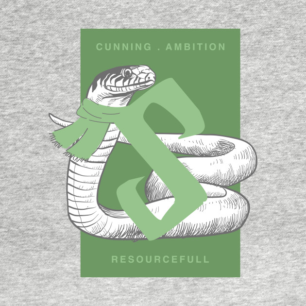 Slytherin House Crest Snake Graphic Tee IYT