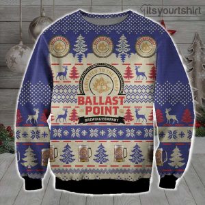 Ballast Point Beer Pine Tree Ugly Sweater