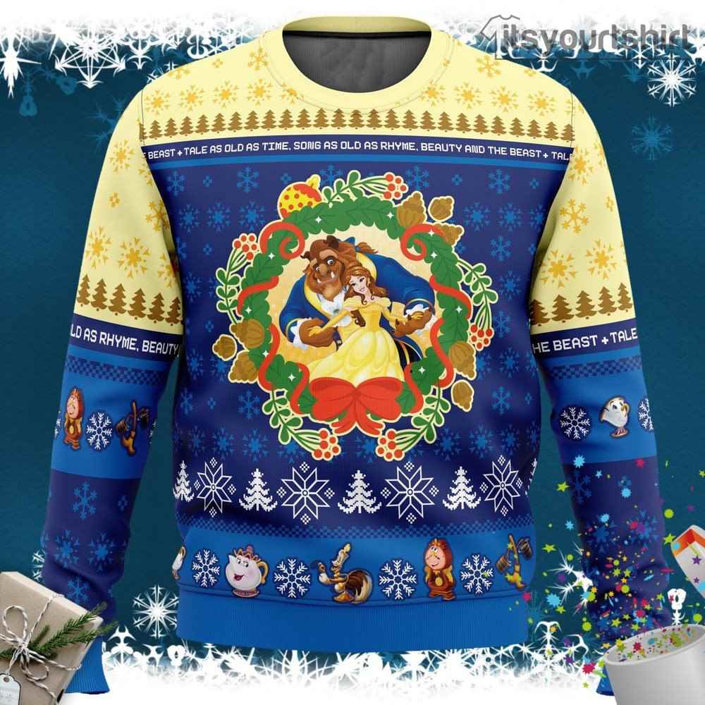 Beauty And The Beast Disney Tale As Old As Time Ugly Christmas Sweater