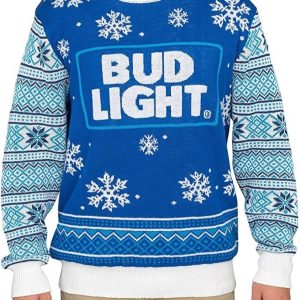 Bud Light Beer Blue Ugly Sweater