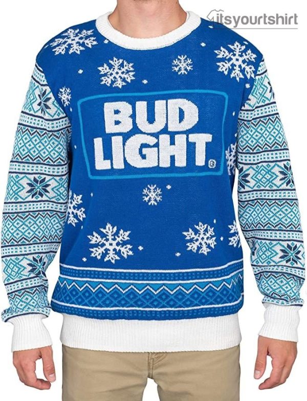 Bud Light Beer Blue Ugly Sweater