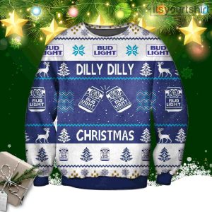 Bud Light Beer Dilly Dilly Christmas Ugly Sweater