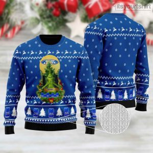 Bud Light Beer Grinch Snow Ugly Christmas Sweater