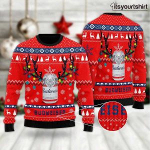 Budweiser Beer Deer Ugly Christmas Sweater