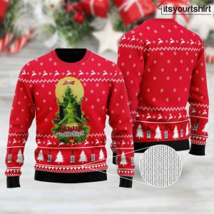 Budweiser Beer Grinch Sno Ugly Christmas Sweater