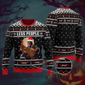 Budweiser Beer Thanos Less People More Ugly Christmas Sweater