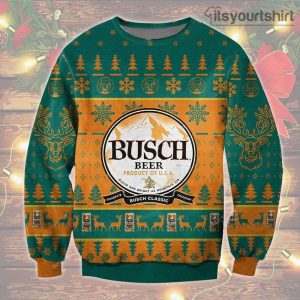 Busch Beer Product Of U.S.A Ugly Sweater