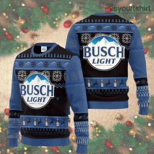 Busch Light Beer Alcohol Ugly Sweater