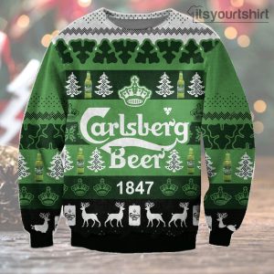 Carlsberg Beer 1847 Green Ugly Sweater
