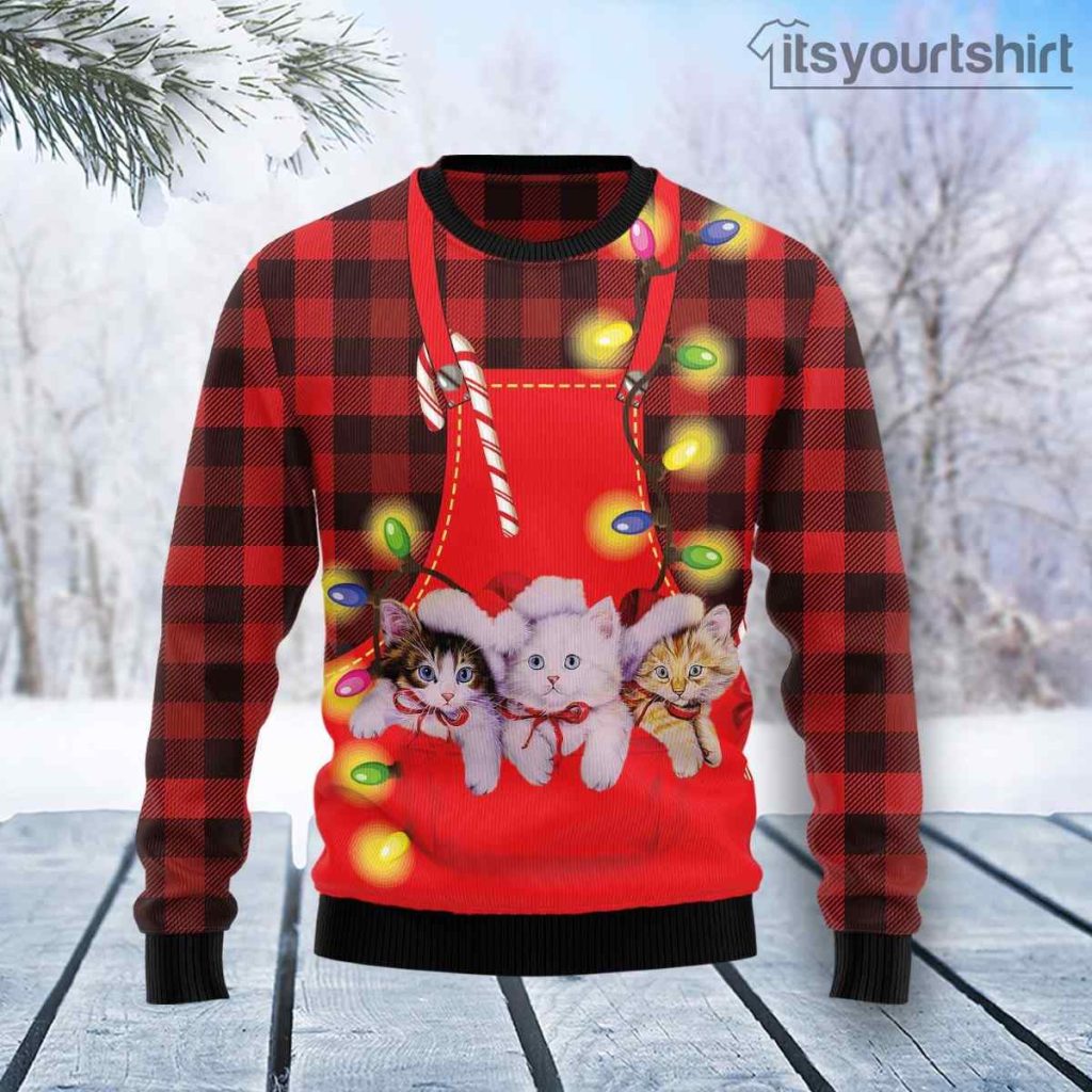 Cat Pocket Ugly Christmas Sweater