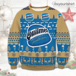 Cerveza Quilmes Beer Snowflake Ugly Sweater
