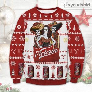 Cerveza Victoria Beer Can Ugly Sweater