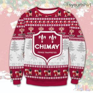 Chimay Blue Peres Trappistes Beer Santa Ugly Sweater