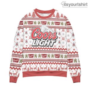Coors Light Banquet Christmas Pattern – Pink Ugly Sweater