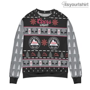 Coors Light Born In The Rockies Christmas Pattern Ugly Sweater