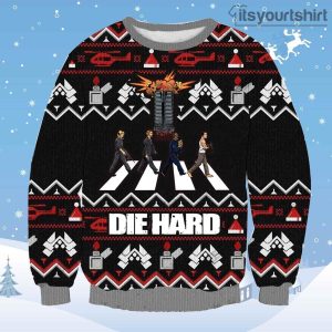 Die Hard Abbey Road Ugly Christmas Sweater