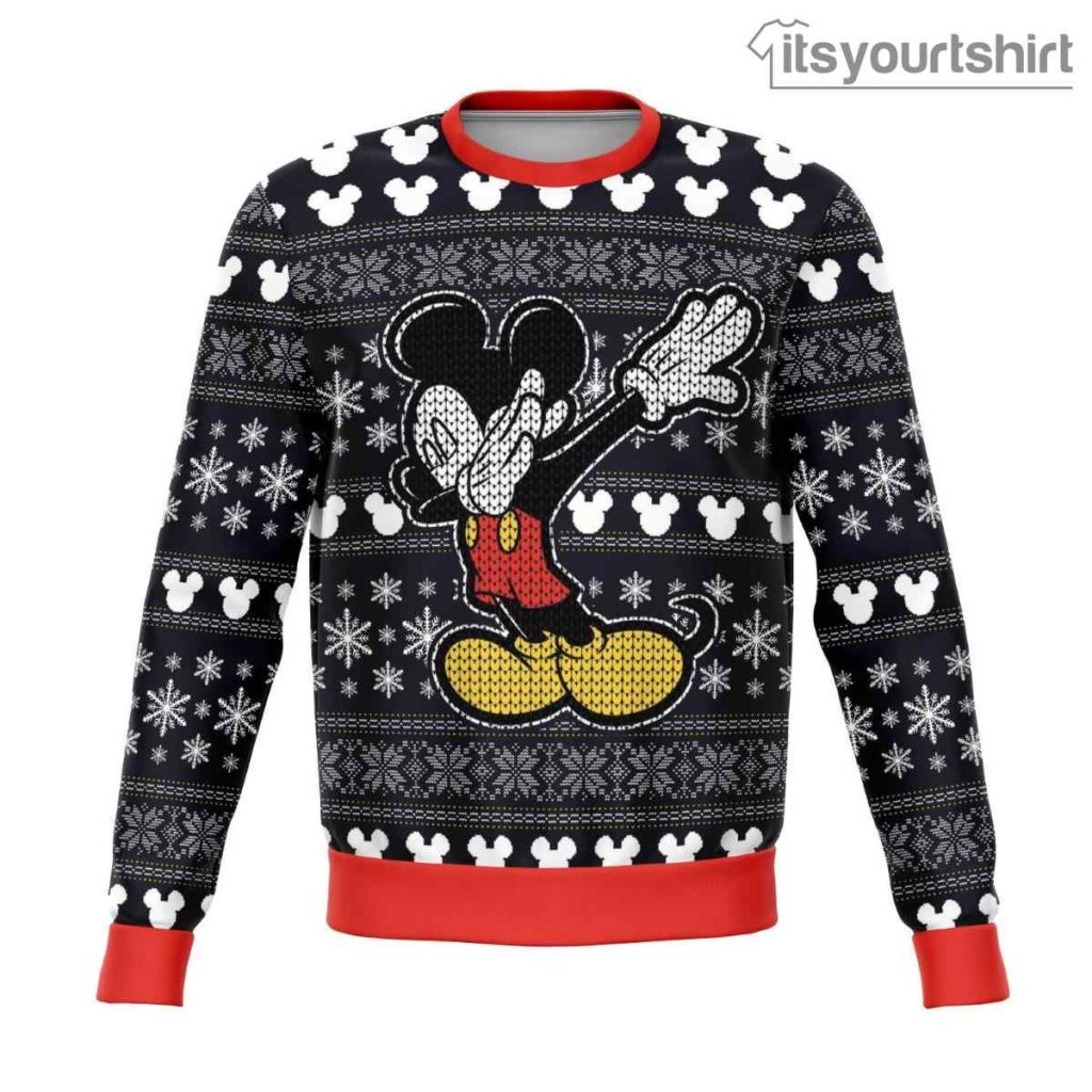 Disney Mickey Dabbing Premium Ugly Christmas Sweater