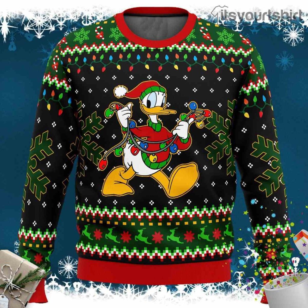 Donald Duck Costume Disney Ugly Christmas Sweater