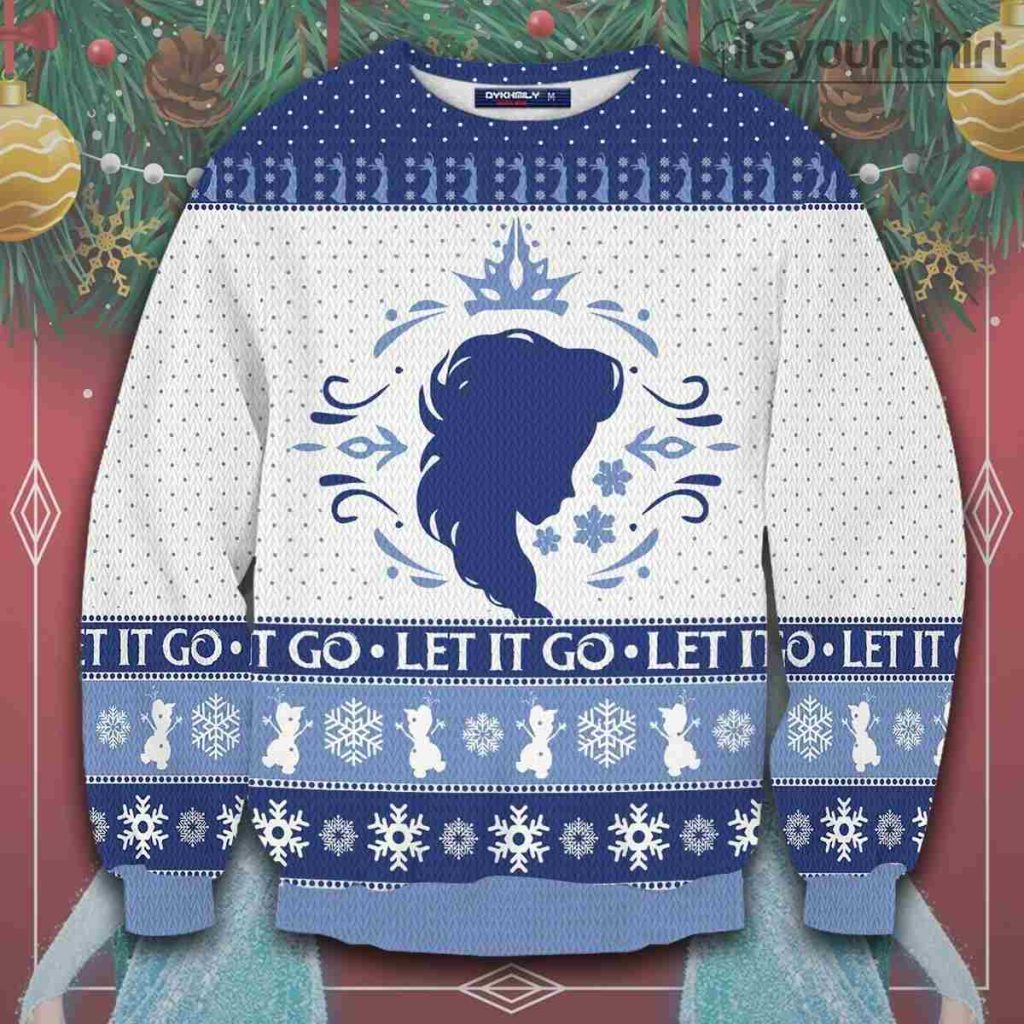 Elsa Let It Go Frozen Disney Princess Ugly Christmas Sweater