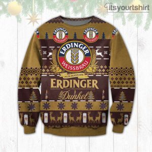 Erdinger Weissbier Erdinger Weissbier Dunkel Beer Christmas Ugly Sweater