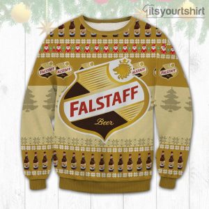 Falstaff Beer Pine Tree Ugly Sweater