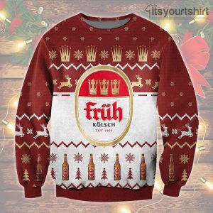 Fruh Kolsch Beer Christmas Ugly Sweater