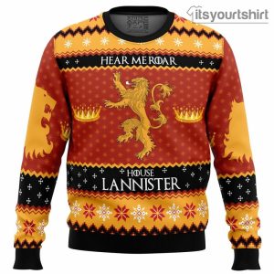 Game Of Thrones House Lannister Ugly Christmas Sweater