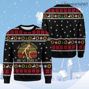 Gollum Lord Of The Rings They Stole Our Precious And We Wants It Ugly Christmas Sweater