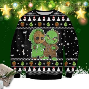 Groot And Grinch Funny Ugly Christmas Sweater