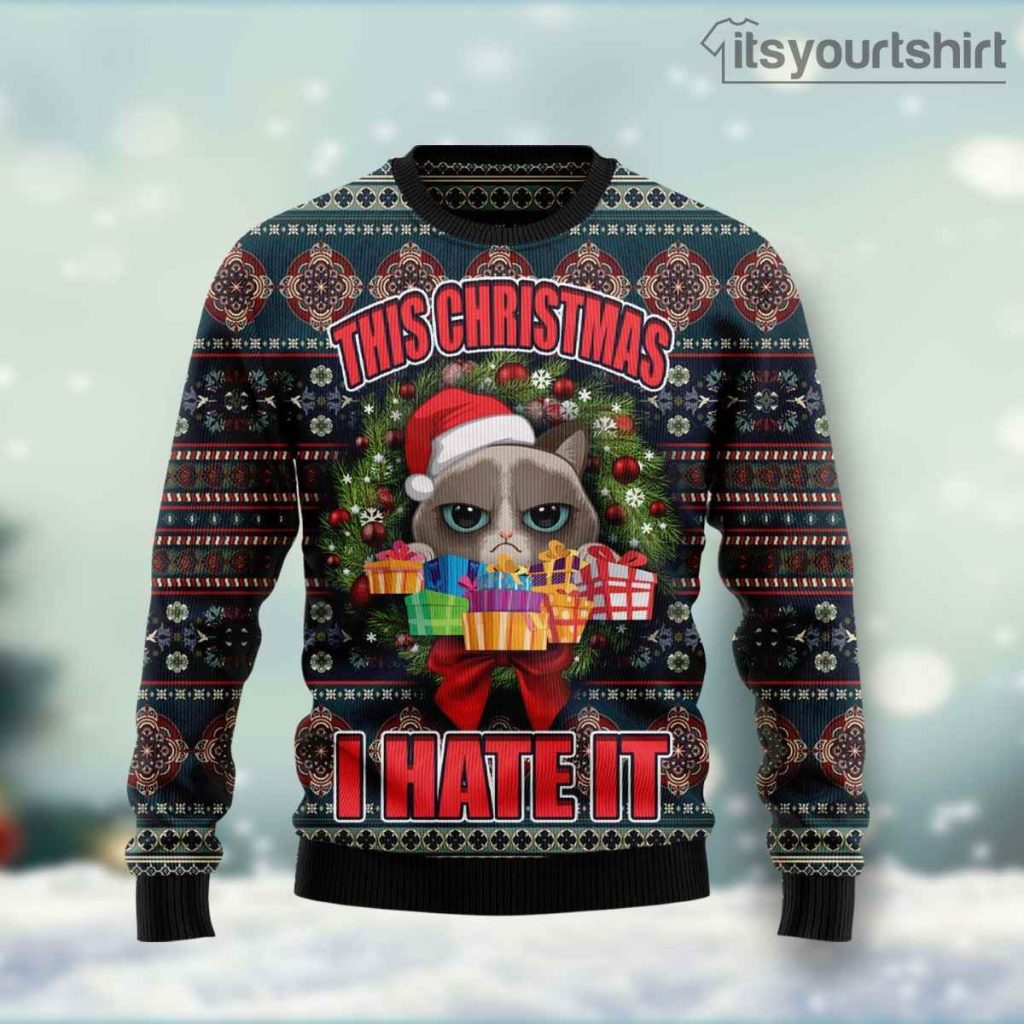 Grumpy Cat This I Hate It Ugly Christmas Sweater