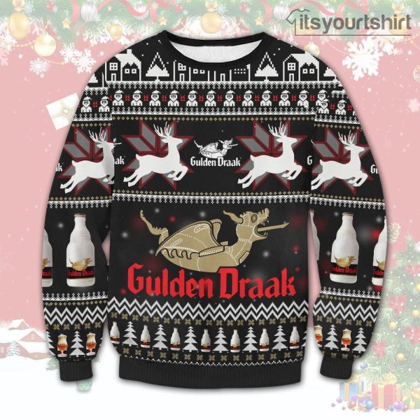Gulden Draak Beer Reindeer Ugly Sweater