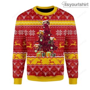 Harry Potter Pine Tree Ugly Christmas Sweater