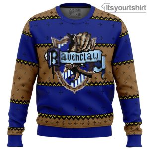 Harry Potter Pixel Ravenclaw House Ugly Christmas Sweater
