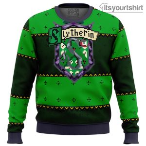 Harry Potter Pixel Slytherin House Ugly Christmas Sweater