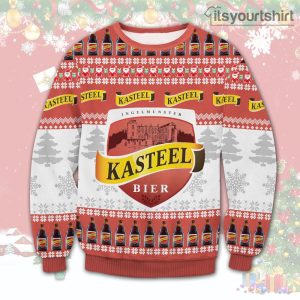 Kasteel Beer Santa Snowflake Ugly Sweater