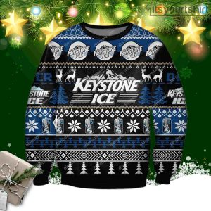 Keystone Ice Beer Christmas Ugly Sweater