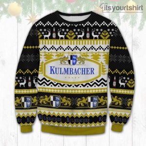 Kulmbacher Brewery Beer Snowflake Pattern Ugly Sweater
