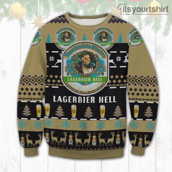 Lagerbier Hell Augustiner Beer Christmas Ugly Sweater