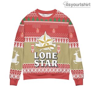 Lone Star The National Beer Of Texas Red Ugly Sweater