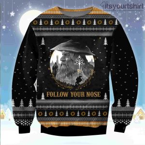 Lord Of The Rings Follow Your Nose Ugly Christmas Sweater