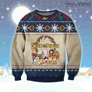 Lord Of The Rings You Shall Not Pass Chibi Snowflake Ugly Christmas Sweater