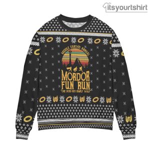 Lord of The Rings Middle Earth’s Annual Mordor Fun Run Black Ugly Christmas Sweater