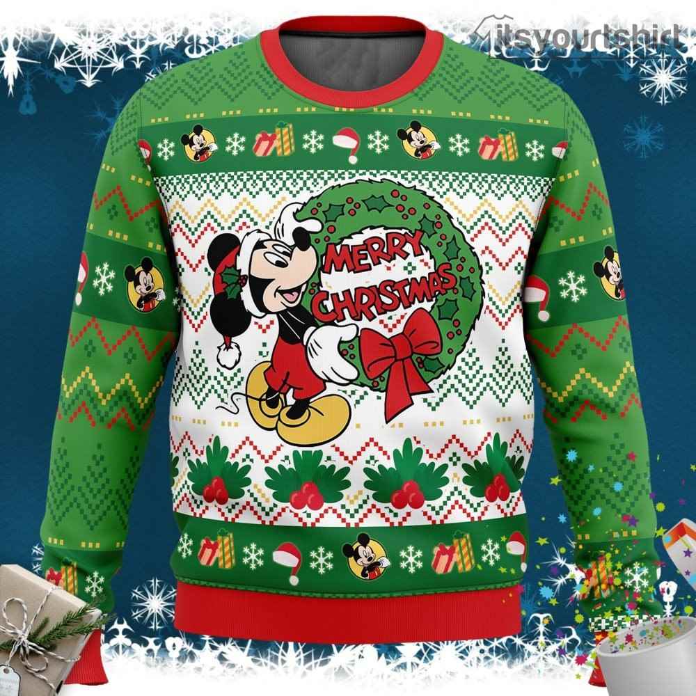 Merry Mickey Mouse Disney Ugly Christmas Sweater