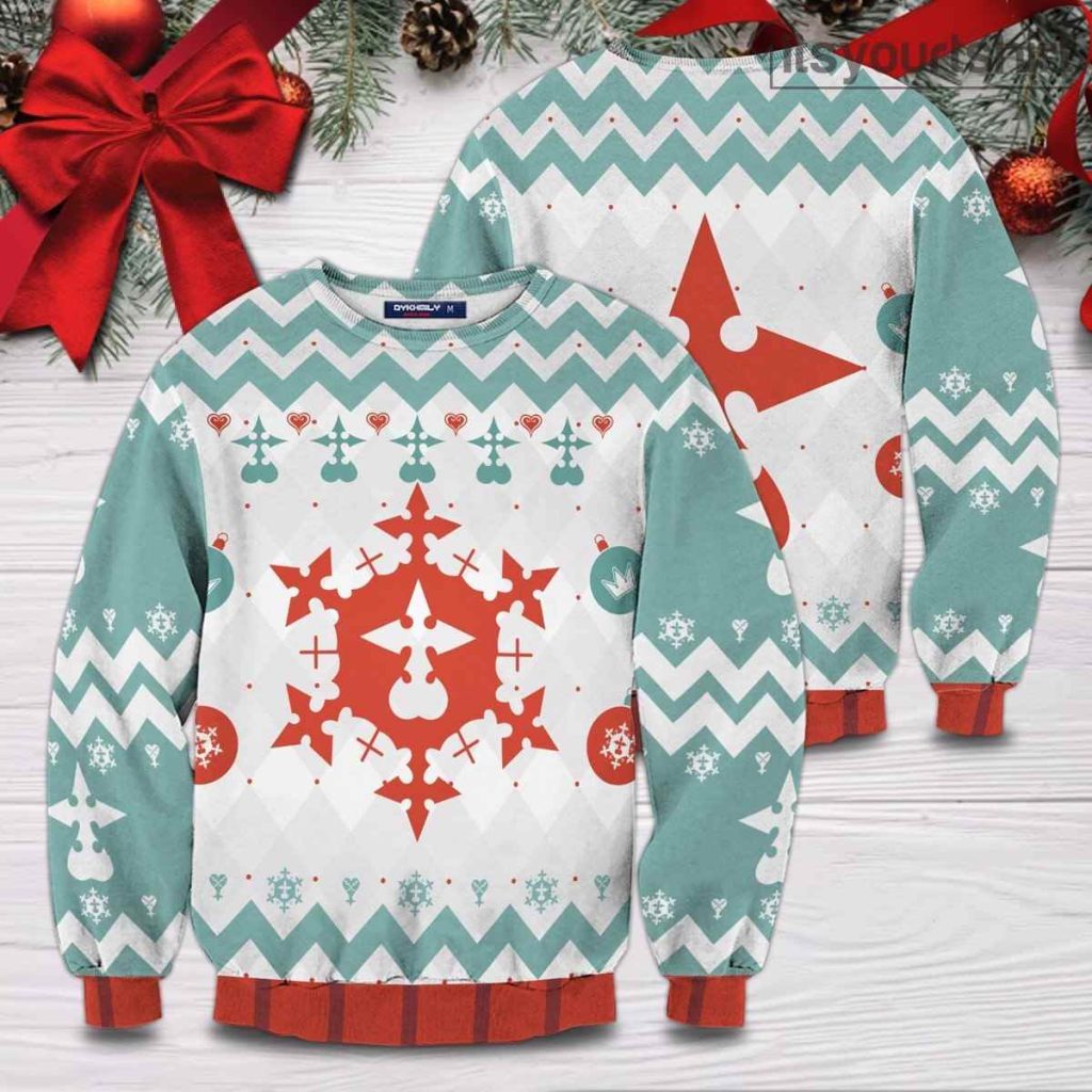 Merry Xemnas Kingdom Hearts Disney Ugly Christmas Sweater