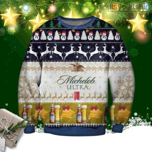 Michelob Ultra Beer Reindeer Ugly Sweater