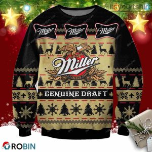 Miller Genuine Draft Beer Christmas Ugly Sweater