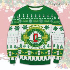 New Orleans Brewery Dixie Beer Christmas Ugly Sweater